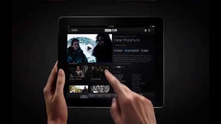 Aplicación HBO Go en un iPad