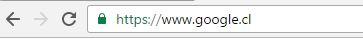 Barra de direcciones de Chrome mostrando el sitio Google.com
