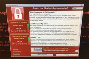 Mensaje de secuestro del ransomware WannaCry