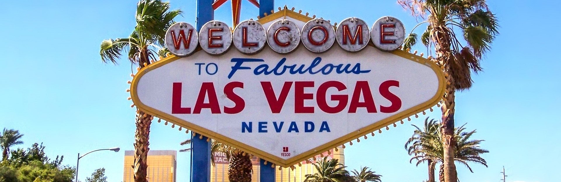 Cartel de entrada a Las Vegas