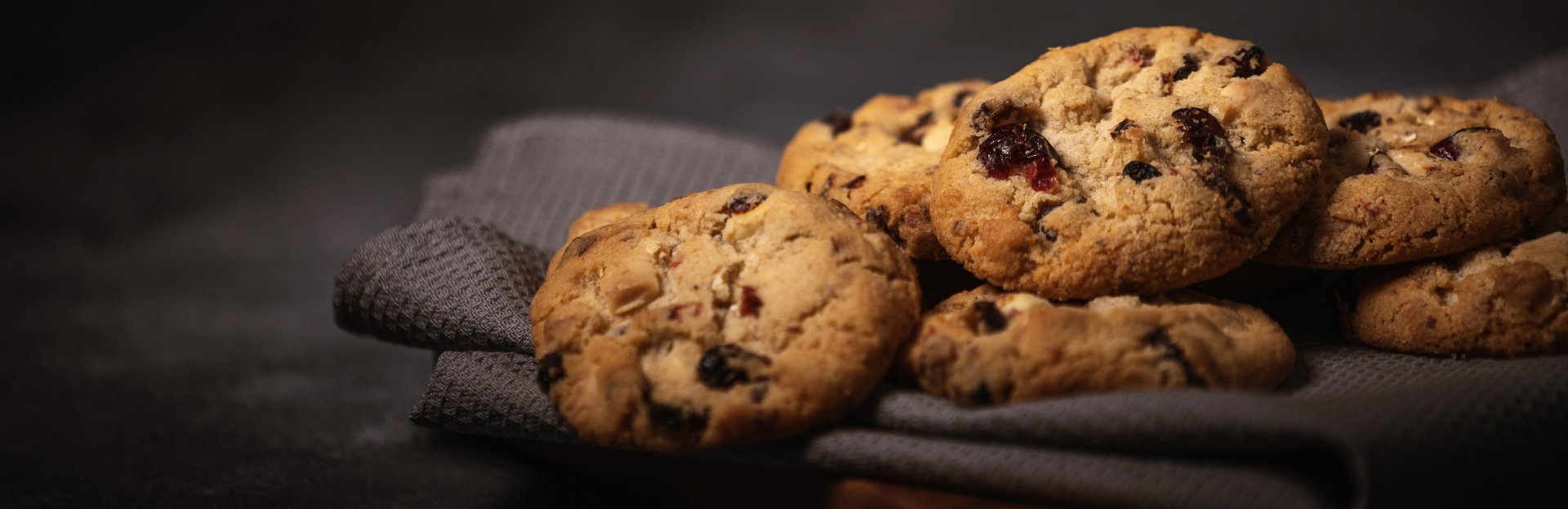 Galletas sobre una servilleta