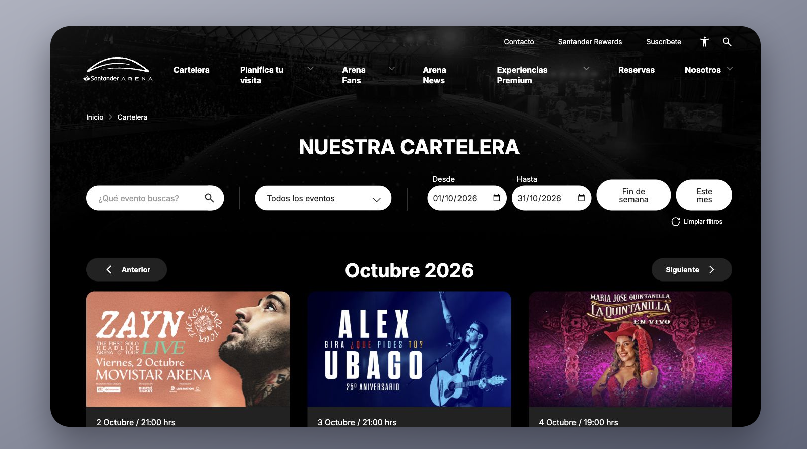 Santander Arena: experiencia digital para un nuevo capítulo